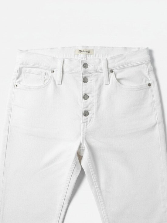 Madewell Denim - Madewell High Rise Skinny Crop Jeans Womens 32 White Button Fly